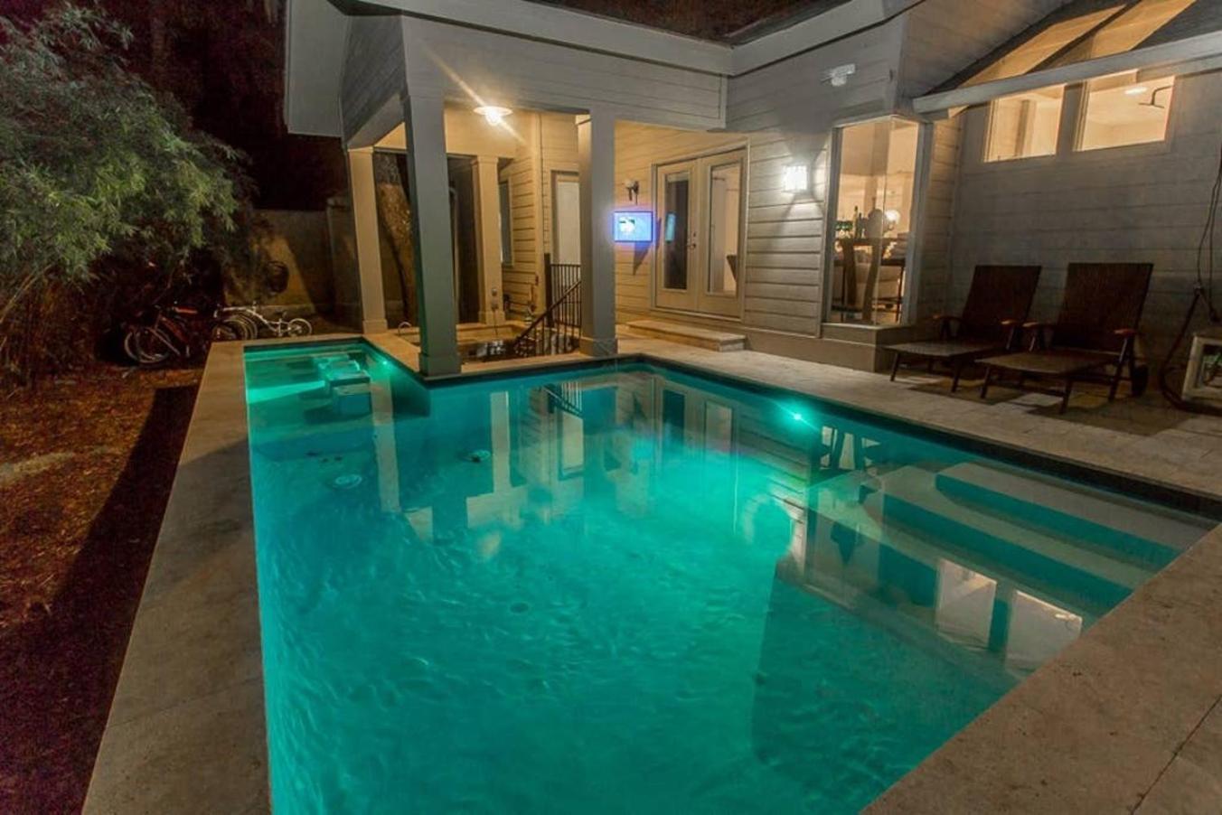 Heated Pool Swim Up Bar Hottub 7Min Bike To Beach Villa Pulau Hilton Head Luaran gambar